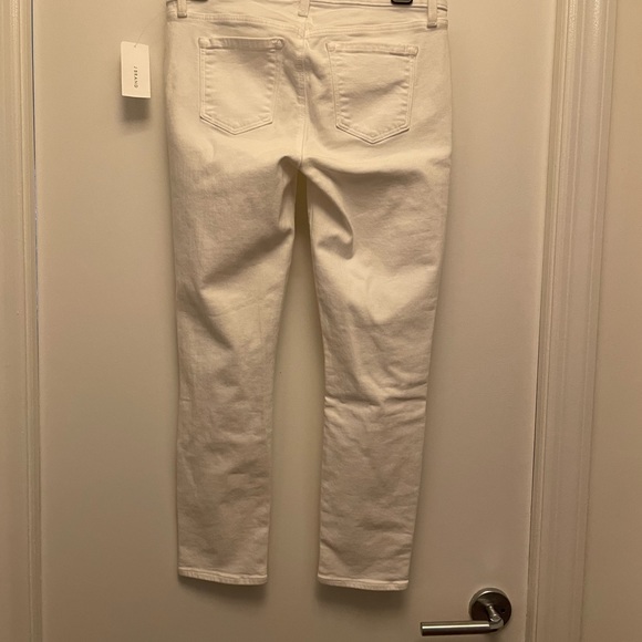 J Brand Mama J Maternity Demented Distressed White Capri Jean NWT $178 - Picture 6 of 9